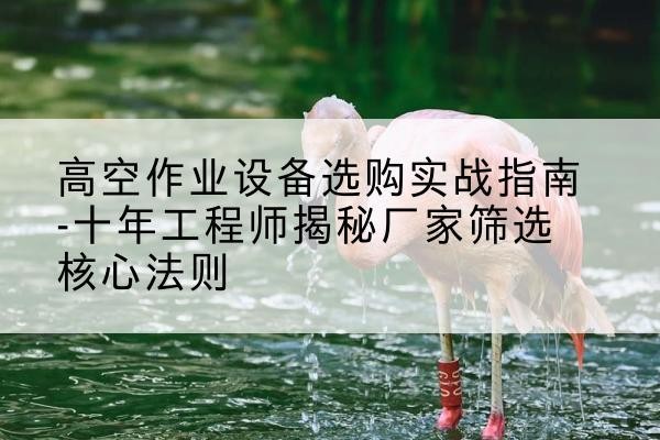 永靖剪叉式升降机厂家-高空作业设备选购实战指南-十年工程师揭秘厂家筛选核心法则