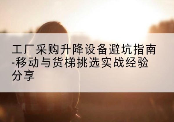 永靖移动式升降机怎么选-工厂采购升降设备避坑指南-移动与货梯挑选实战经验分享