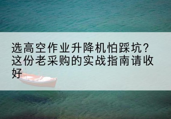 永靖高空作业升降机厂家推荐-选高空作业升降机怕踩坑？这份老采购的实战指南请收好